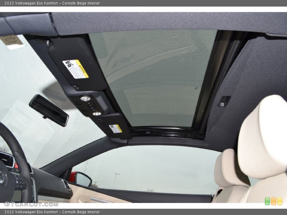 Cornsilk Beige Interior Sunroof for the 2013 Volkswagen Eos Komfort #78154656