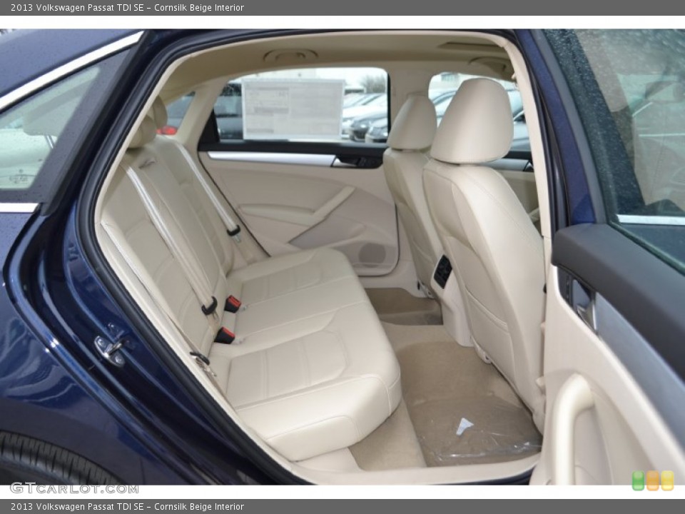 Cornsilk Beige Interior Rear Seat for the 2013 Volkswagen Passat TDI SE #78154967