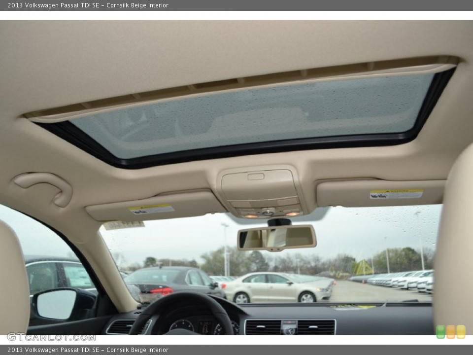 Cornsilk Beige Interior Sunroof for the 2013 Volkswagen Passat TDI SE #78155010