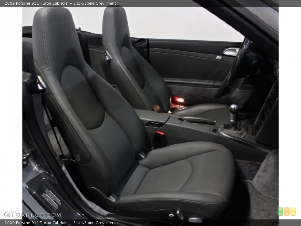 Black/Stone Grey 2009 Porsche 911 Interiors