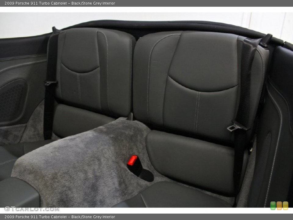 Black/Stone Grey Interior Rear Seat for the 2009 Porsche 911 Turbo Cabriolet #78155879