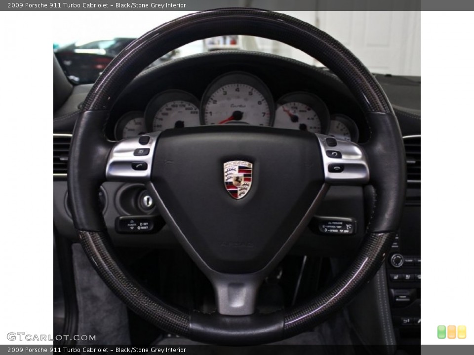 Black/Stone Grey Interior Steering Wheel for the 2009 Porsche 911 Turbo Cabriolet #78155985
