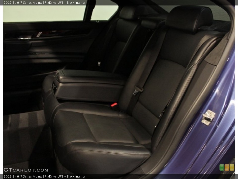Black Interior Rear Seat for the 2012 BMW 7 Series Alpina B7 xDrive LWB #78157321