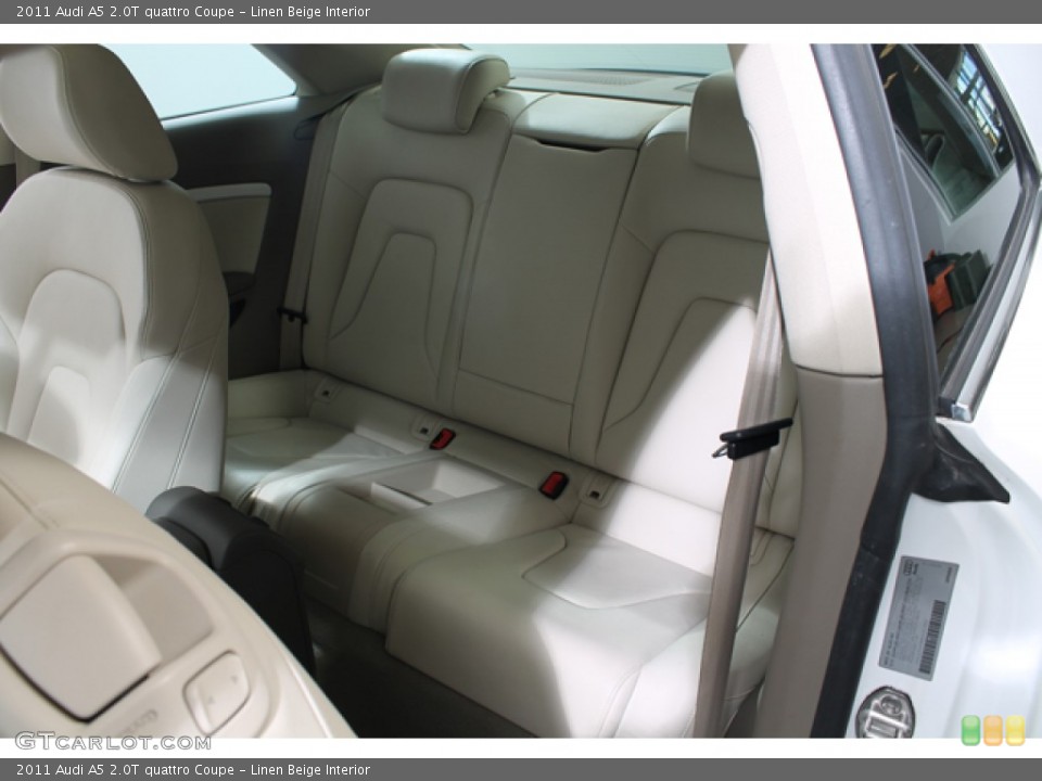 Linen Beige Interior Rear Seat for the 2011 Audi A5 2.0T quattro Coupe #78158712