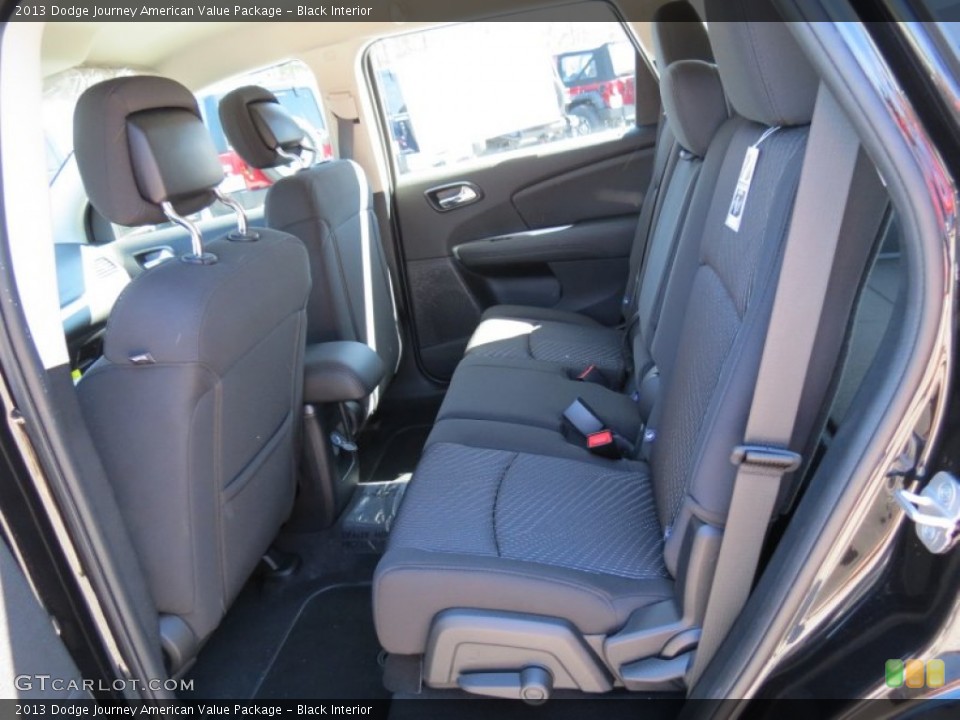 Black Interior Rear Seat for the 2013 Dodge Journey American Value Package #78159312