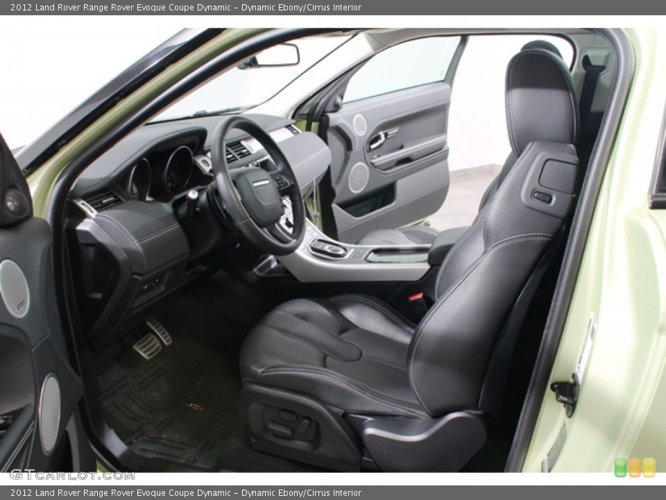 Dynamic Ebony/Cirrus Interior Front Seat for the 2012 Land Rover Range Rover Evoque Coupe Dynamic #78161303