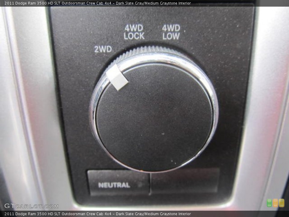 Dark Slate Gray/Medium Graystone Interior Controls for the 2011 Dodge Ram 3500 HD SLT Outdoorsman Crew Cab 4x4 #78161751