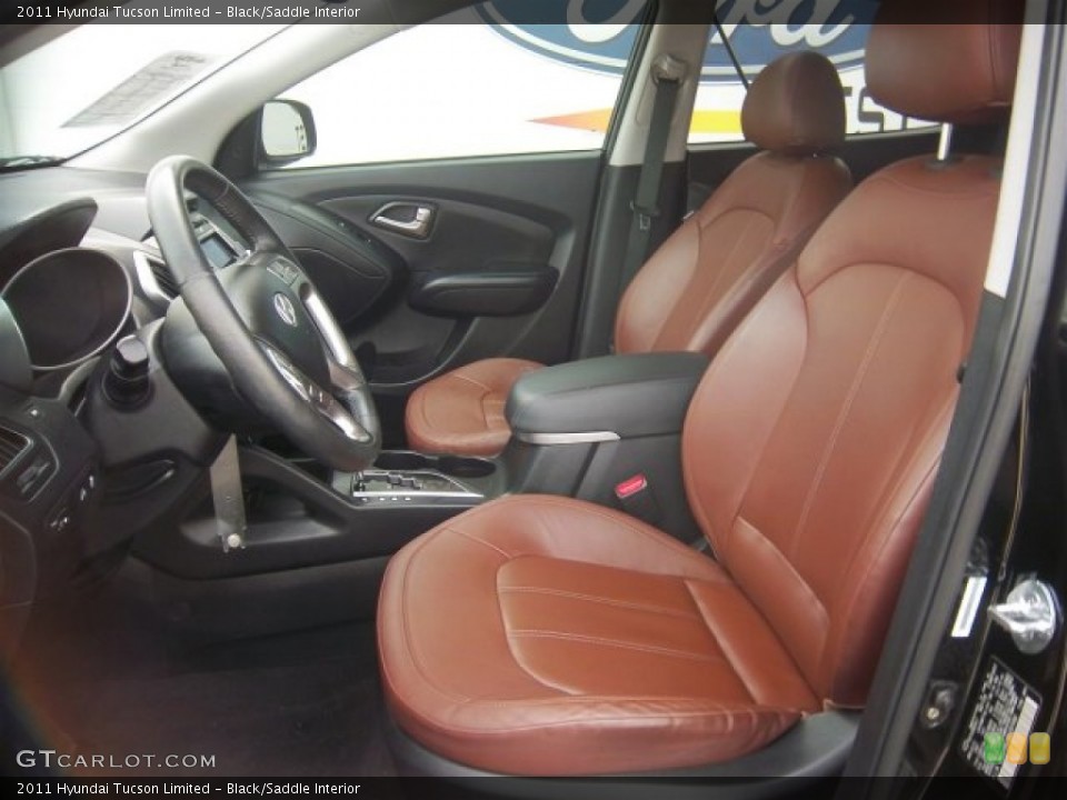Black/Saddle Interior Photo for the 2011 Hyundai Tucson Limited #78166632