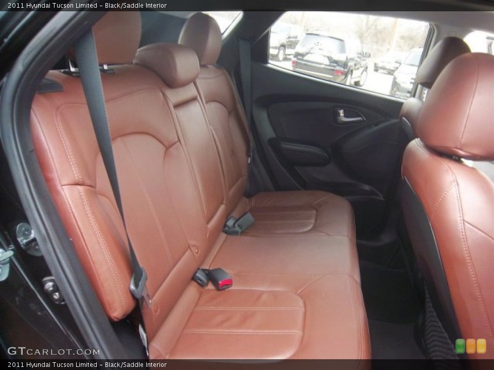Black/Saddle Interior Rear Seat for the 2011 Hyundai Tucson Limited #78166848