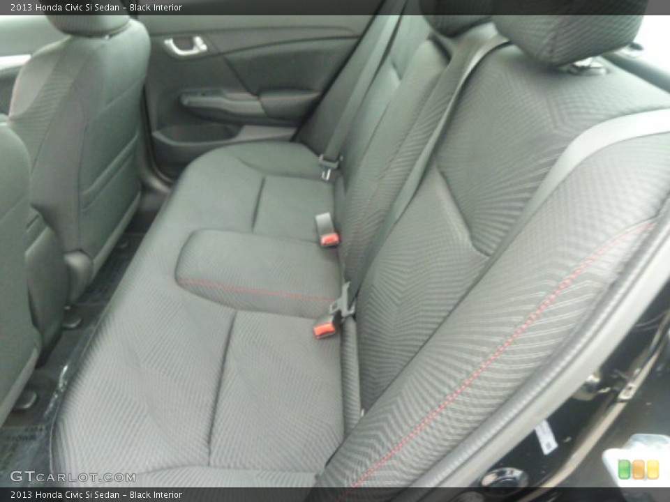Black Interior Rear Seat for the 2013 Honda Civic Si Sedan #78167190