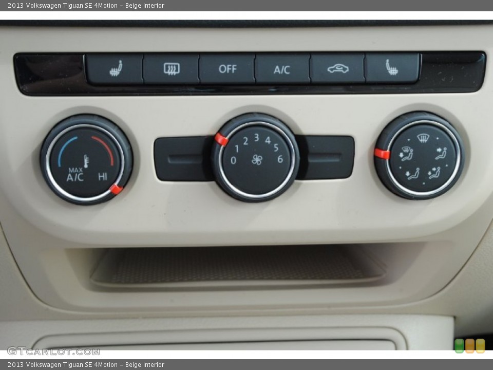 Beige Interior Controls for the 2013 Volkswagen Tiguan SE 4Motion #78169391