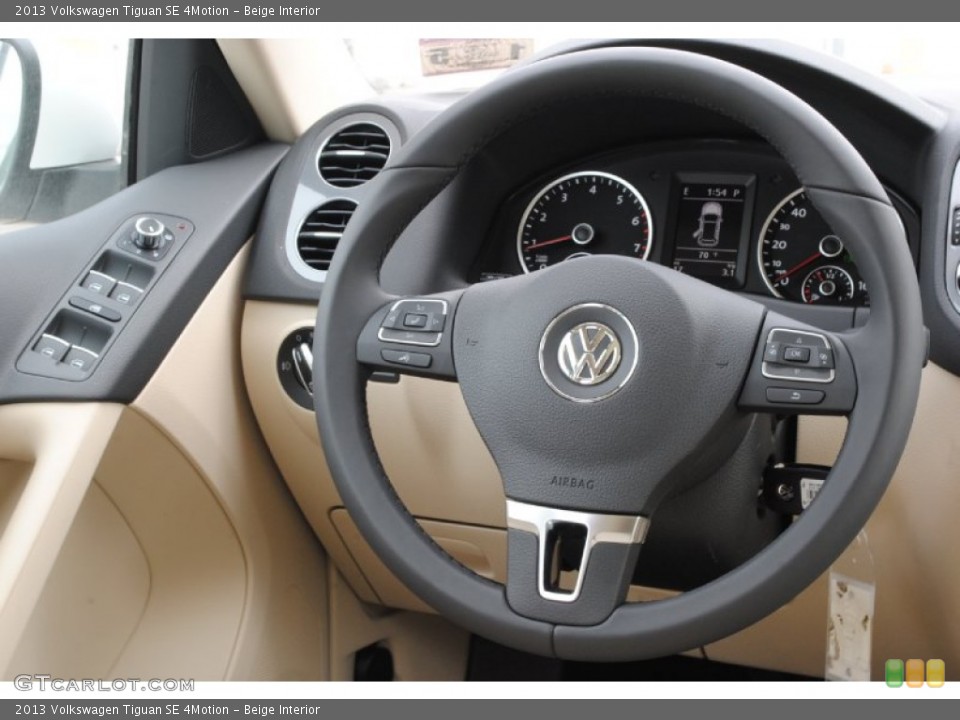 Beige Interior Steering Wheel for the 2013 Volkswagen Tiguan SE 4Motion #78169557