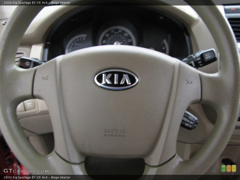 Beige Interior Steering Wheel for the 2009 Kia Sportage EX V6 4x4 #78169723