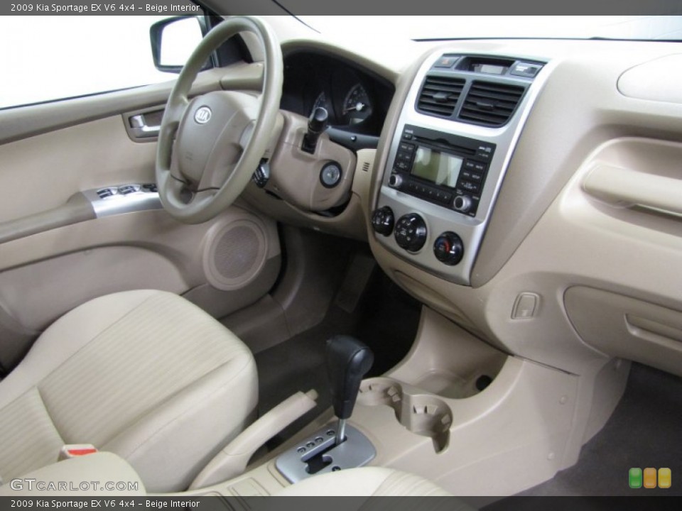Beige Interior Dashboard for the 2009 Kia Sportage EX V6 4x4 #78169830