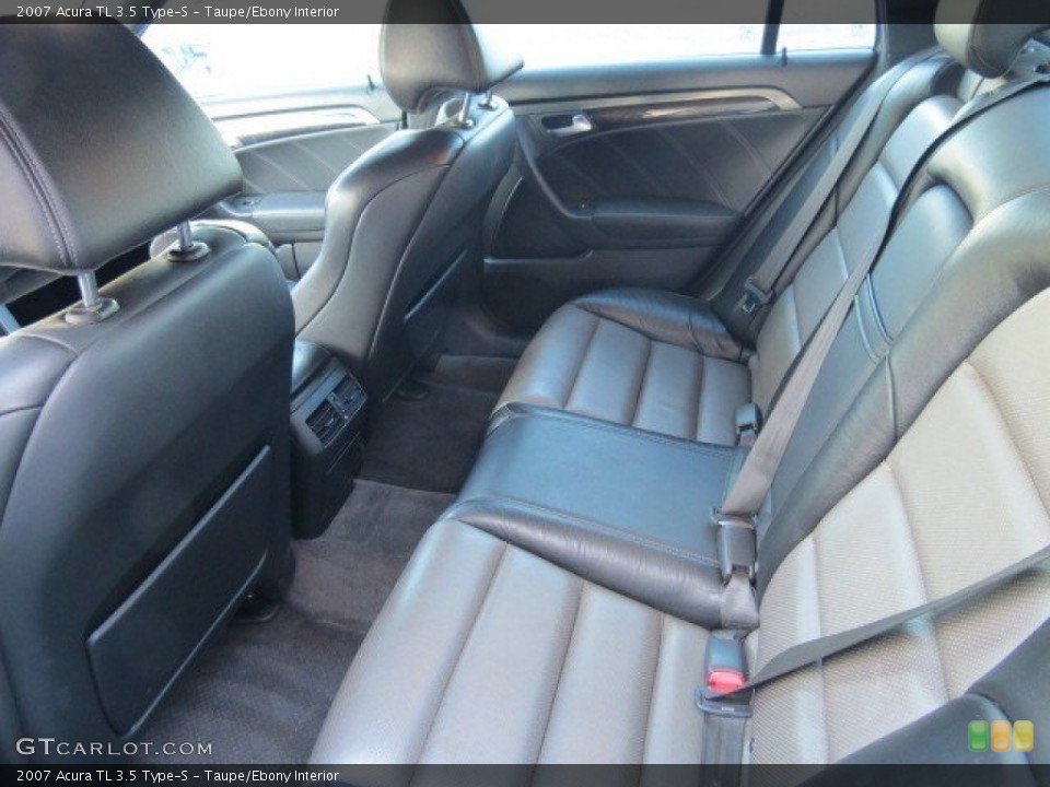 Taupe/Ebony Interior Rear Seat for the 2007 Acura TL 3.5 Type-S #78170496