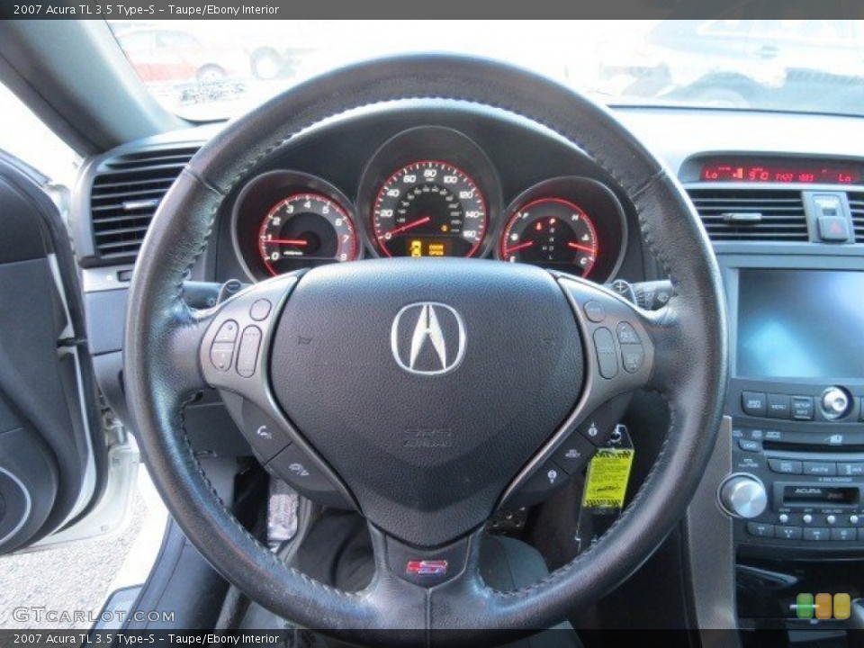 Taupe/Ebony Interior Steering Wheel for the 2007 Acura TL 3.5 Type-S #78170625