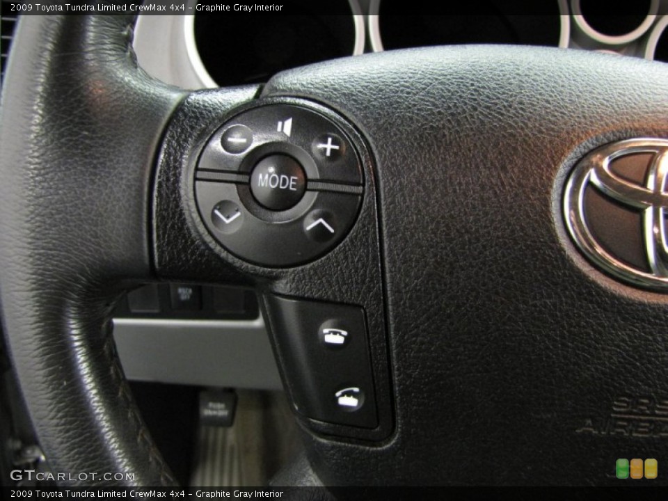Graphite Gray Interior Controls for the 2009 Toyota Tundra Limited CrewMax 4x4 #78175037
