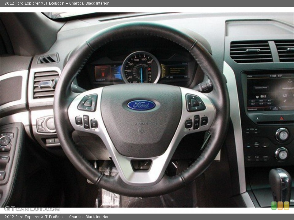 Charcoal Black Interior Steering Wheel for the 2012 Ford Explorer XLT EcoBoost #78176613