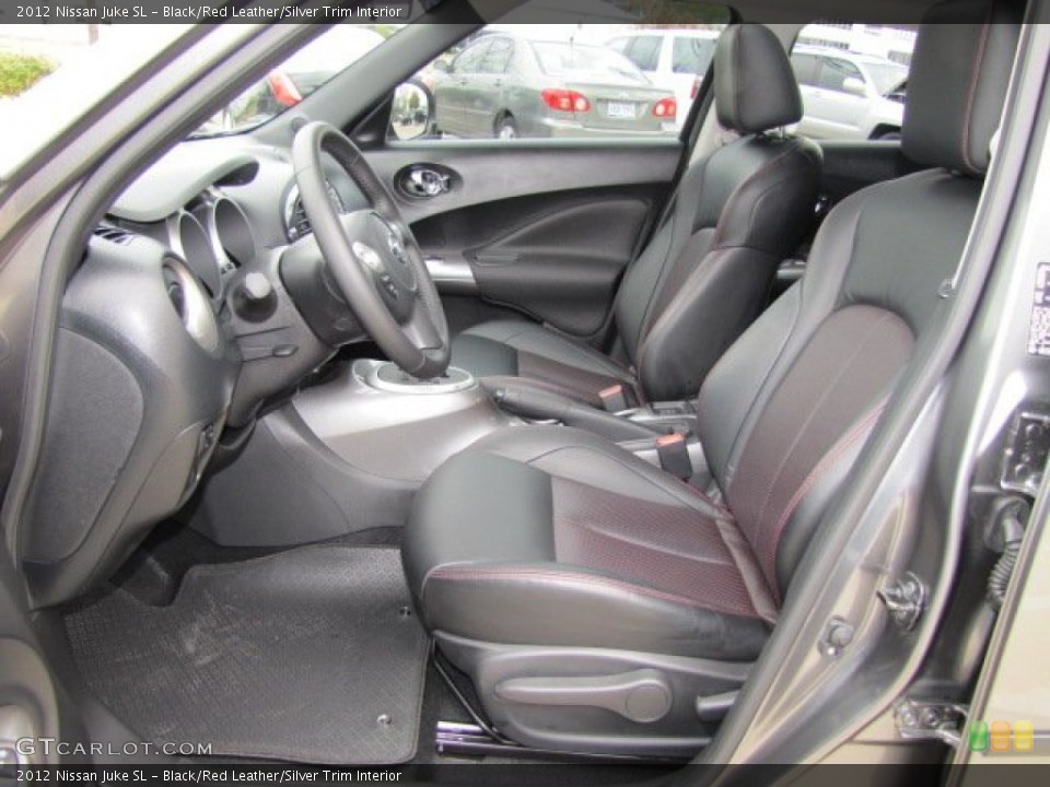 Black/Red Leather/Silver Trim Interior Photo for the 2012 Nissan Juke SL #78177753