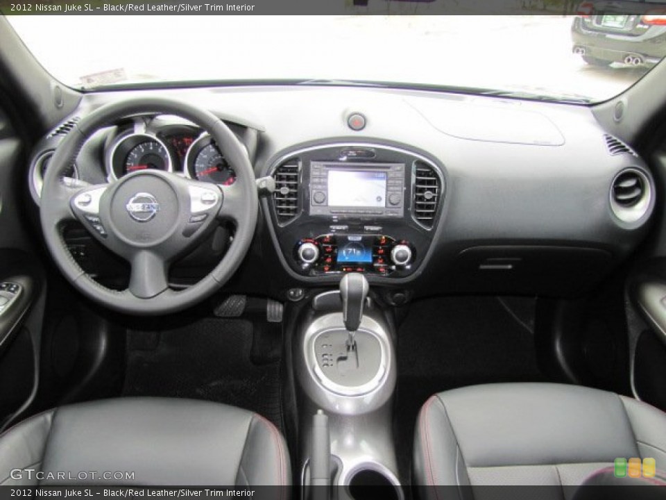 Black/Red Leather/Silver Trim Interior Dashboard for the 2012 Nissan Juke SL #78177765