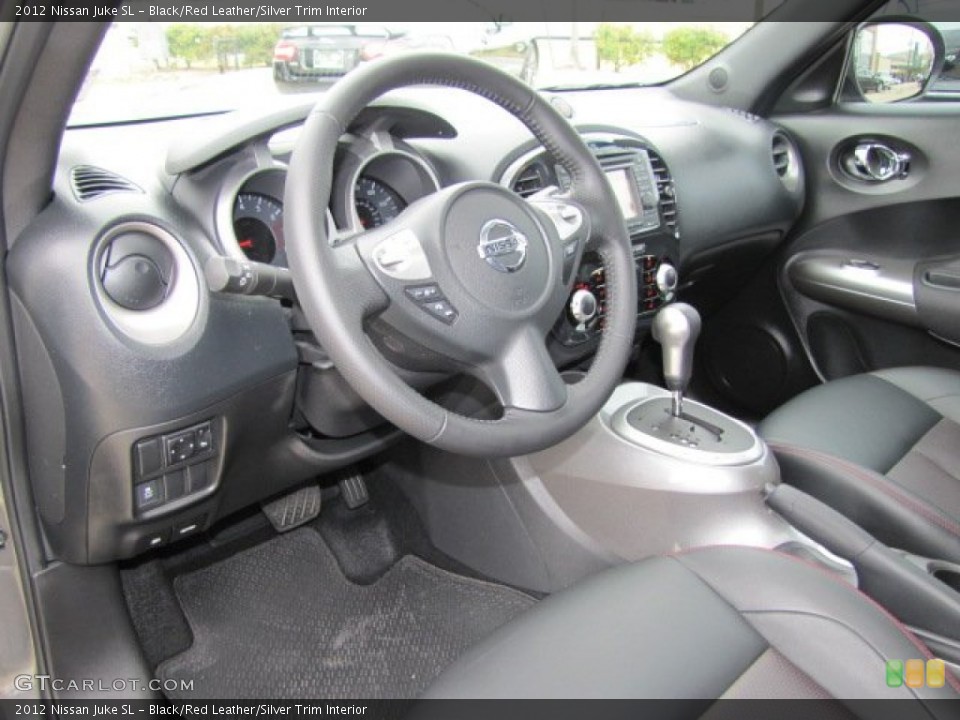 Black/Red Leather/Silver Trim 2012 Nissan Juke Interiors