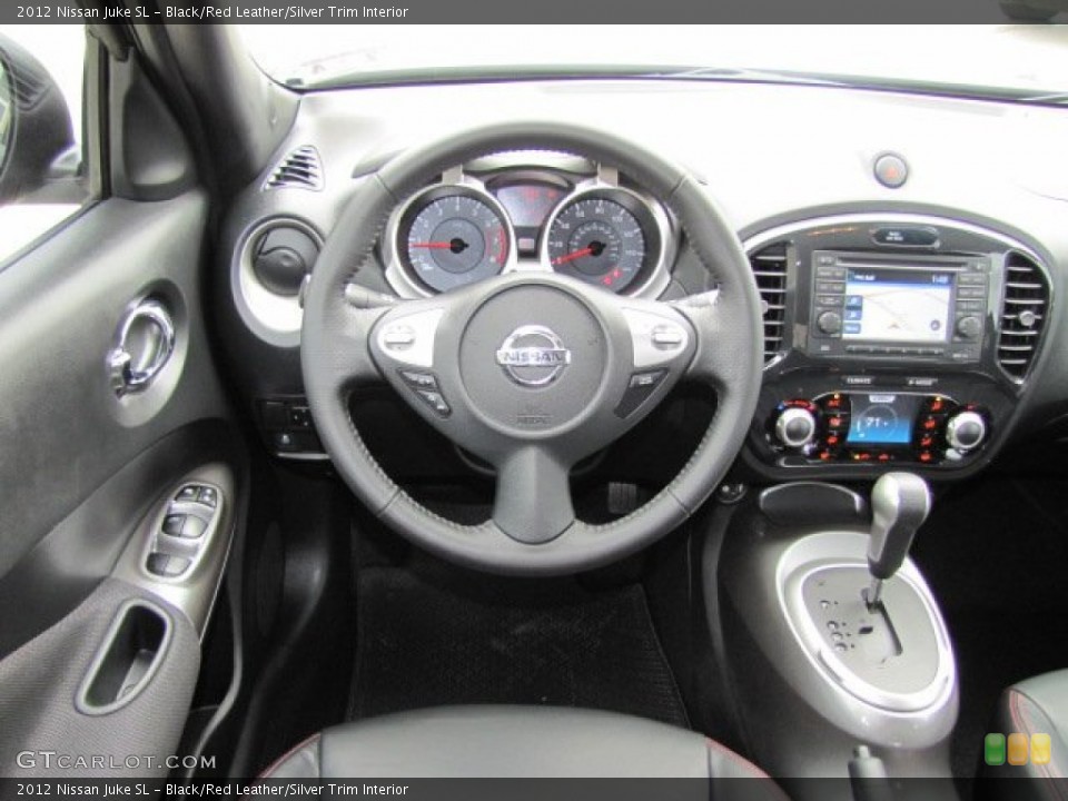 Black/Red Leather/Silver Trim Interior Dashboard for the 2012 Nissan Juke SL #78177879