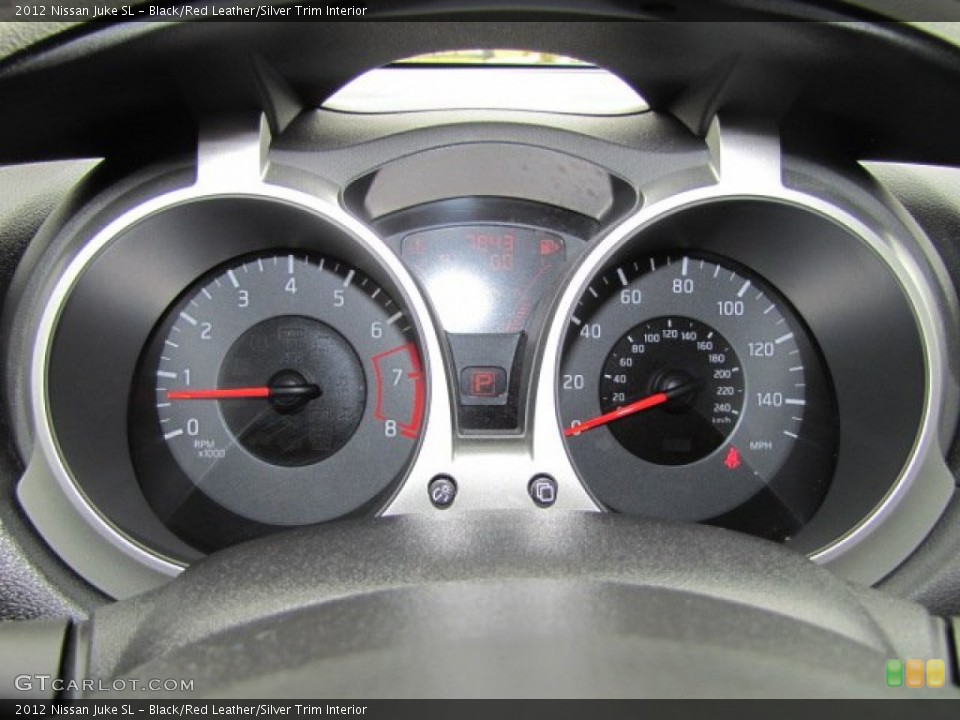 Black/Red Leather/Silver Trim Interior Gauges for the 2012 Nissan Juke SL #78177918
