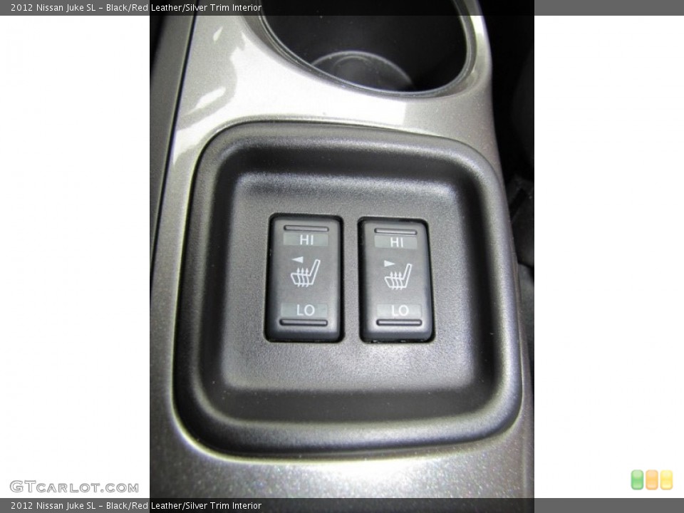 Black/Red Leather/Silver Trim Interior Controls for the 2012 Nissan Juke SL #78177985