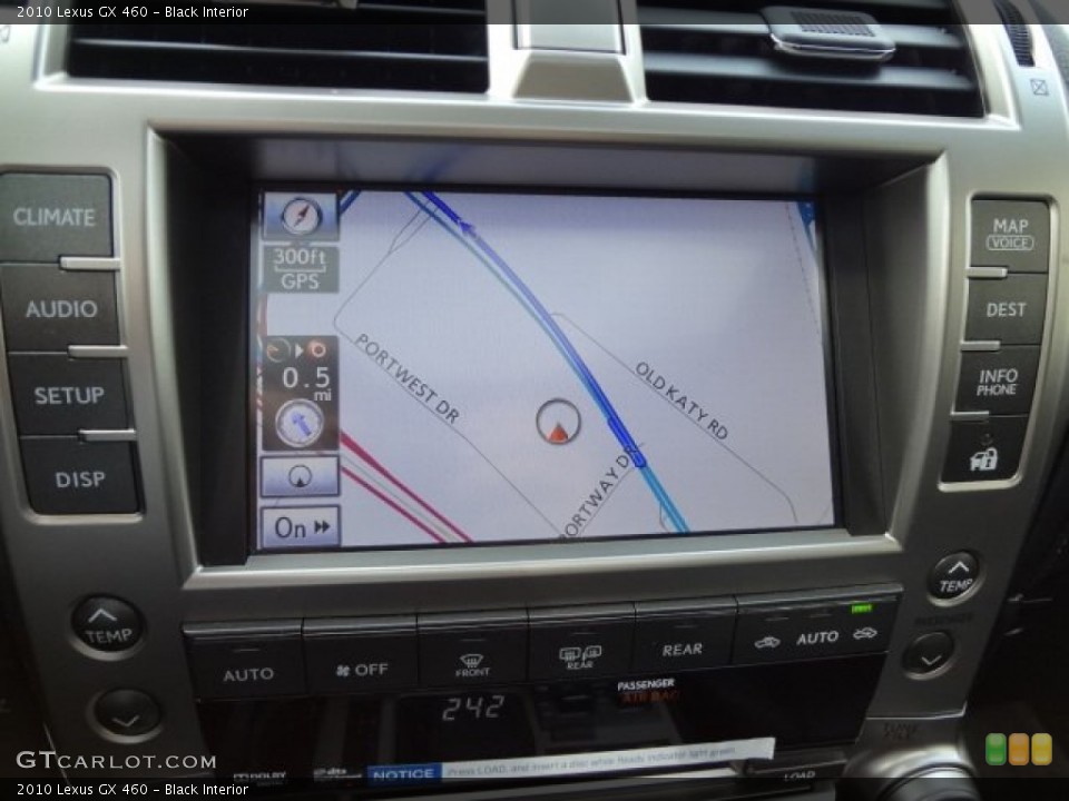 Black Interior Navigation for the 2010 Lexus GX 460 #78179094
