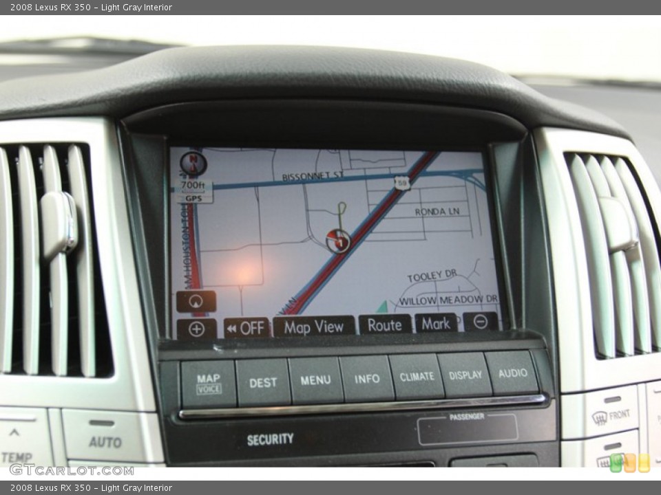 Light Gray Interior Navigation for the 2008 Lexus RX 350 #78179835