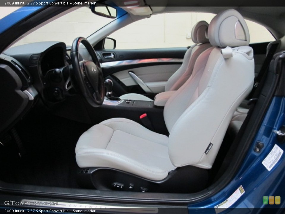 Stone Interior Front Seat for the 2009 Infiniti G 37 S Sport Convertible #78181745
