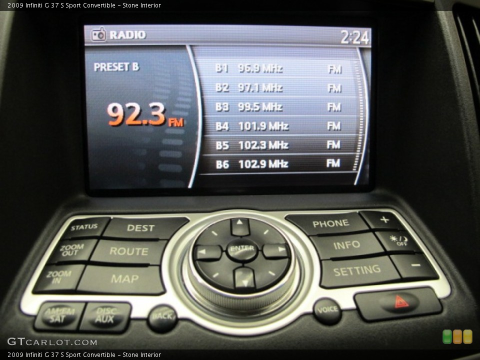 Stone Interior Controls for the 2009 Infiniti G 37 S Sport Convertible #78181930