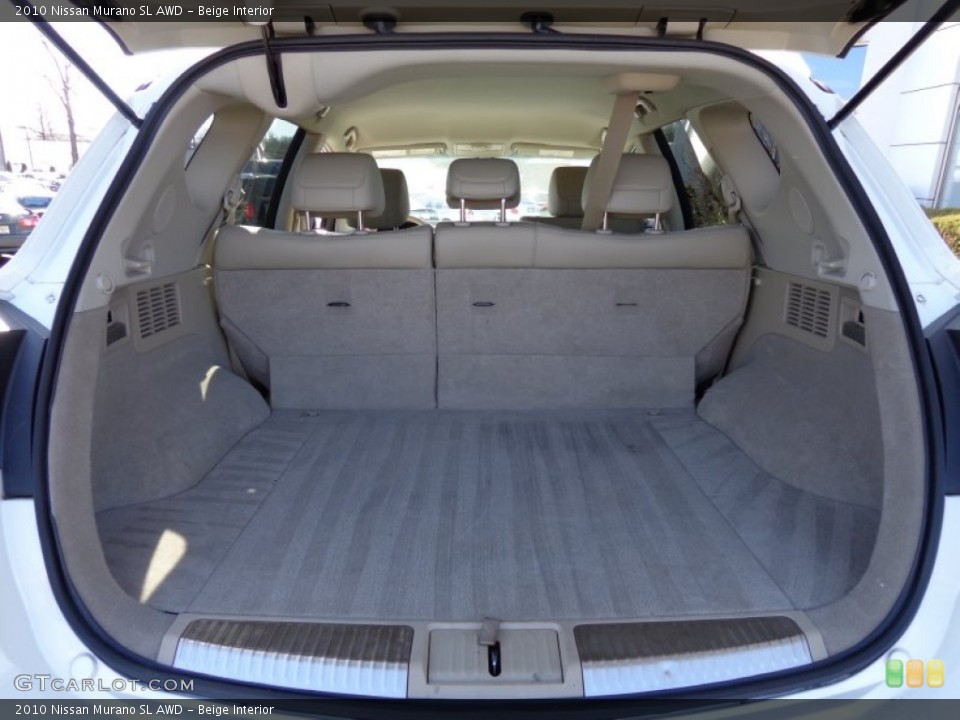 Beige Interior Trunk for the 2010 Nissan Murano SL AWD #78182238
