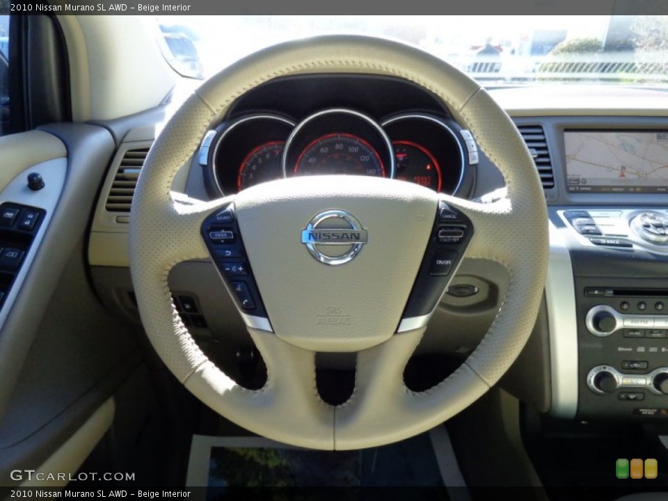 Beige Interior Steering Wheel for the 2010 Nissan Murano SL AWD #78182325