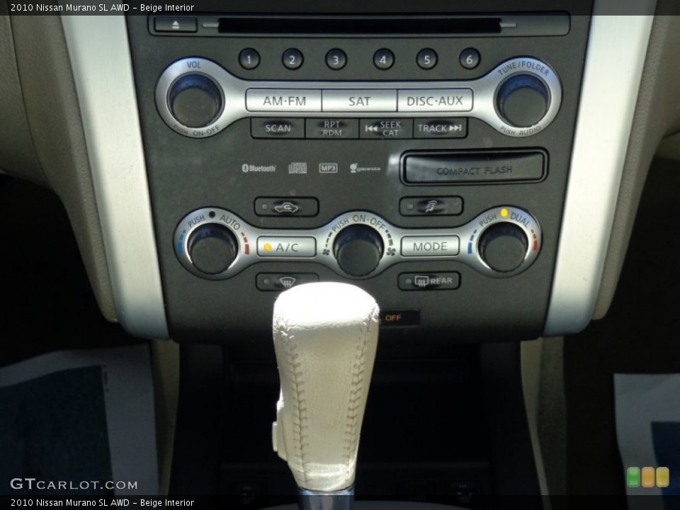 Beige Interior Controls for the 2010 Nissan Murano SL AWD #78182402