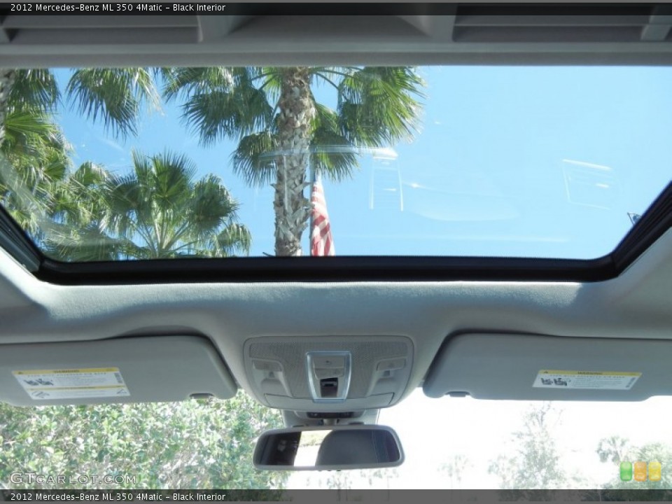 Black Interior Sunroof for the 2012 Mercedes-Benz ML 350 4Matic #78182868