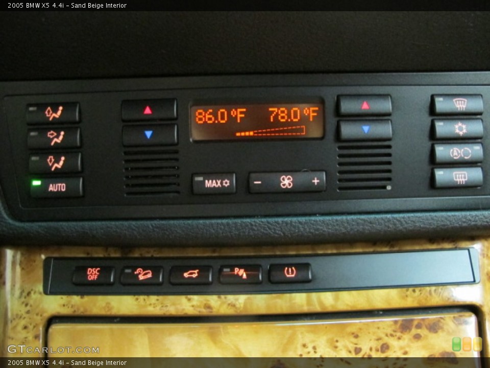Sand Beige Interior Controls for the 2005 BMW X5 4.4i #78183705