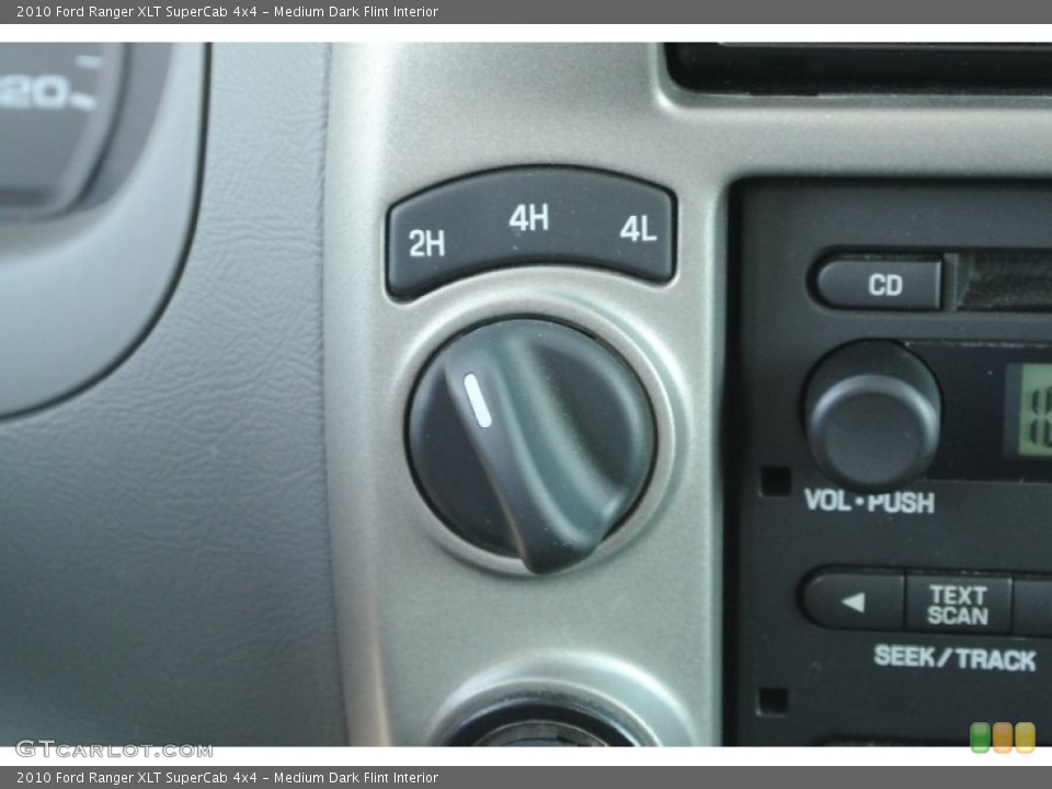 Medium Dark Flint Interior Controls for the 2010 Ford Ranger XLT SuperCab 4x4 #78186014