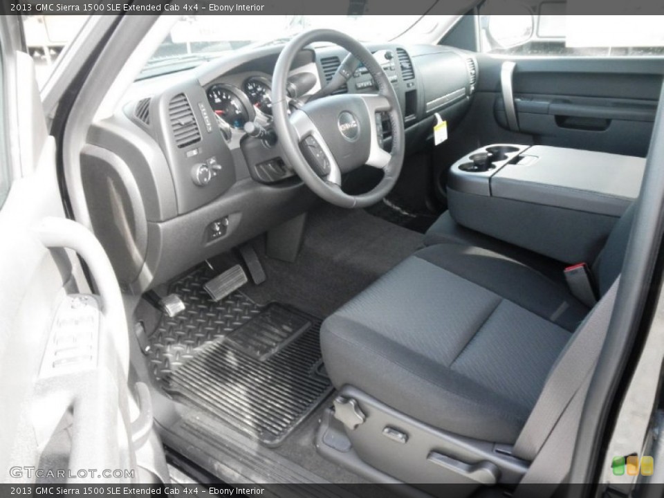 Ebony Interior Prime Interior for the 2013 GMC Sierra 1500 SLE Extended Cab 4x4 #78187125