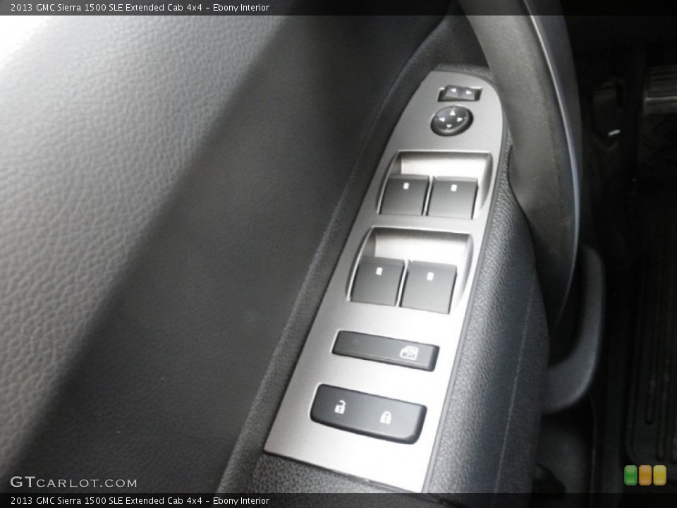 Ebony Interior Controls for the 2013 GMC Sierra 1500 SLE Extended Cab 4x4 #78187173