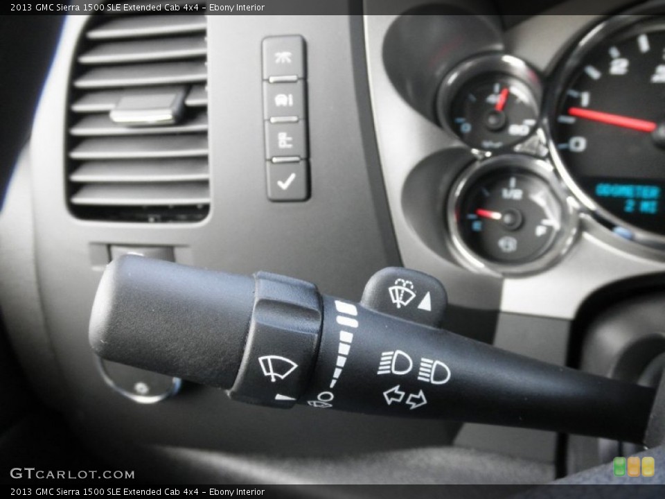 Ebony Interior Controls for the 2013 GMC Sierra 1500 SLE Extended Cab 4x4 #78187179