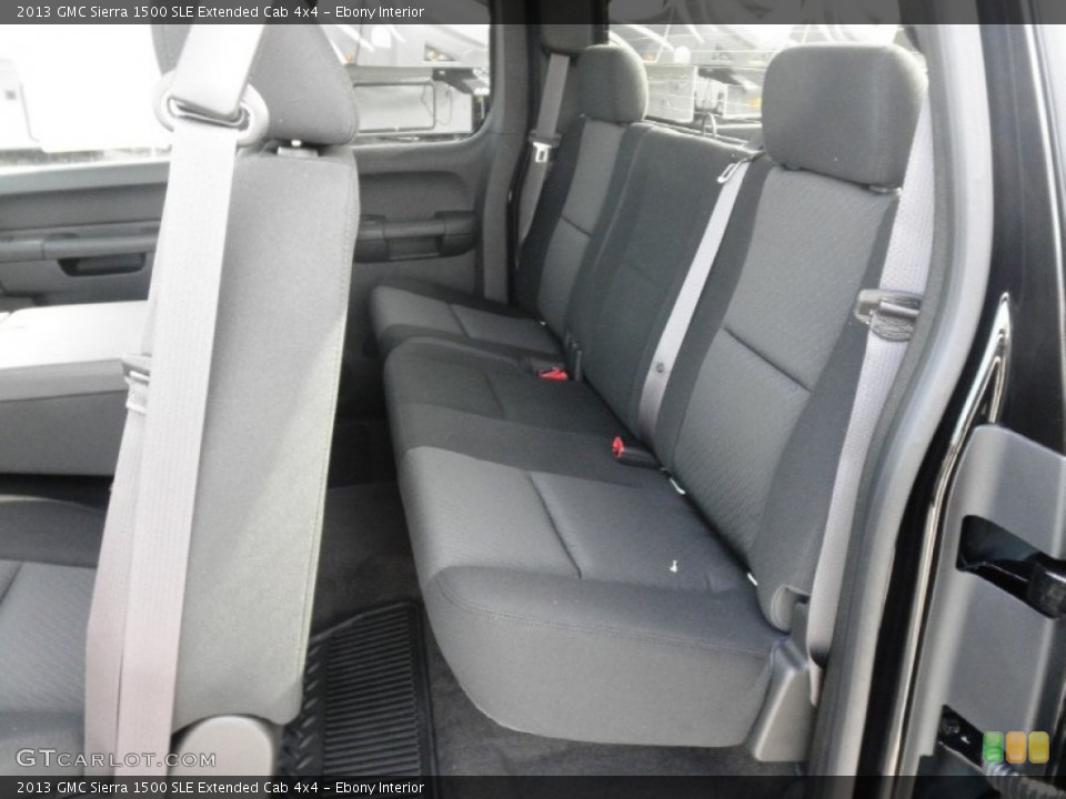 Ebony Interior Rear Seat for the 2013 GMC Sierra 1500 SLE Extended Cab 4x4 #78187185