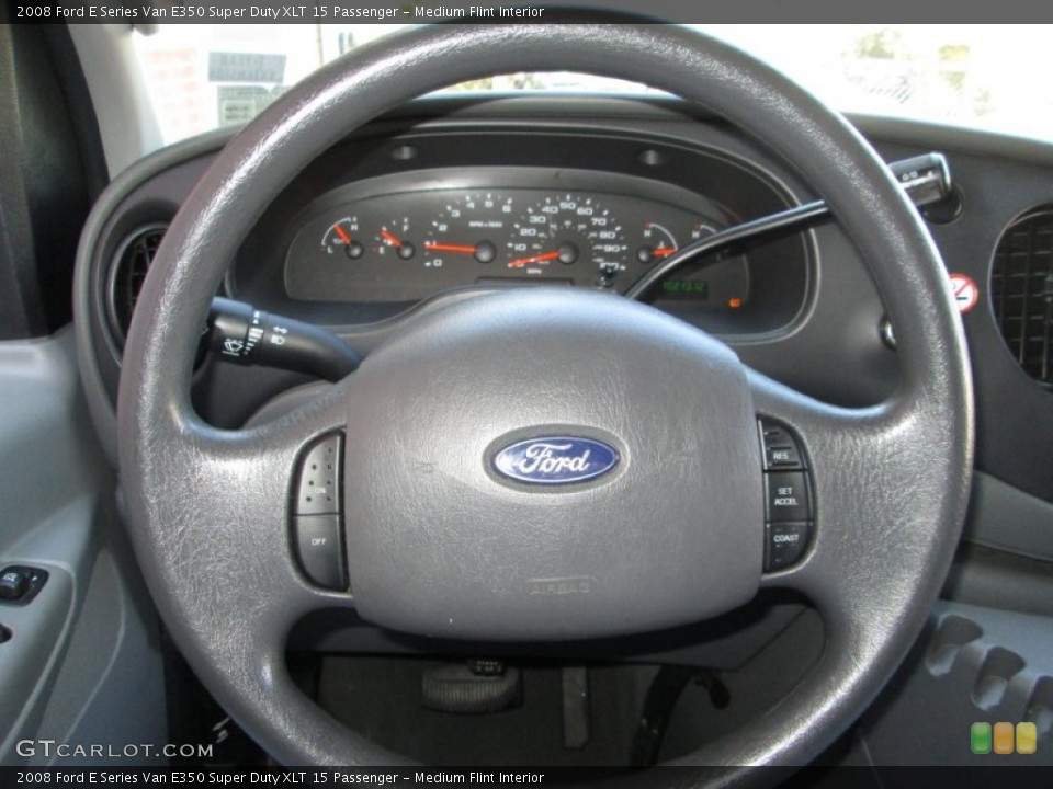 Medium Flint Interior Steering Wheel for the 2008 Ford E Series Van E350 Super Duty XLT 15 Passenger #78188400