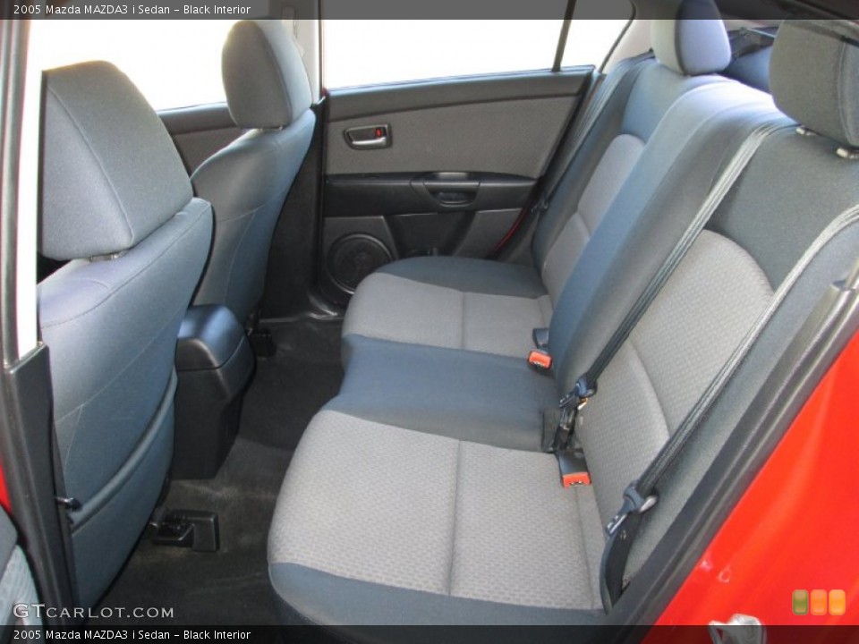 Black Interior Rear Seat for the 2005 Mazda MAZDA3 i Sedan #78188949