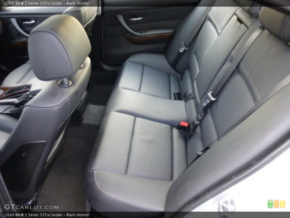 Black Interior Rear Seat for the 2009 BMW 3 Series 335xi Sedan #78189025