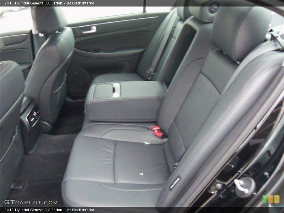 Jet Black Interior Rear Seat for the 2013 Hyundai Genesis 3.8 Sedan #78189330