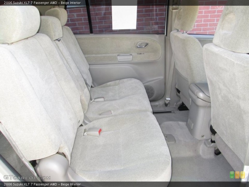 Beige Interior Rear Seat for the 2006 Suzuki XL7 7 Passenger AWD #78189726