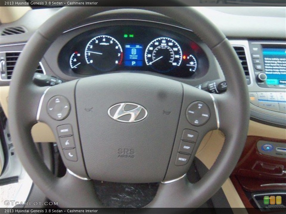 Cashmere Interior Steering Wheel for the 2013 Hyundai Genesis 3.8 Sedan #78189741