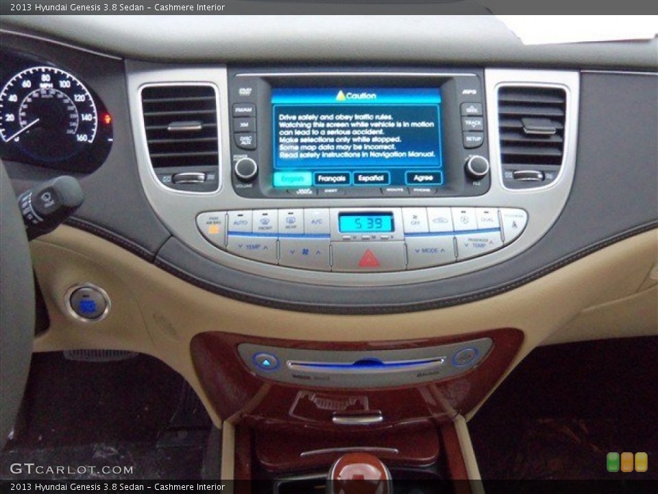 Cashmere Interior Controls for the 2013 Hyundai Genesis 3.8 Sedan #78189759