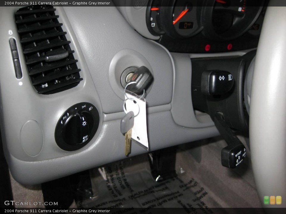 Graphite Grey Interior Controls for the 2004 Porsche 911 Carrera Cabriolet #7819041